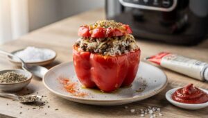 Gefüllte Paprika aus dem Airfryer: Warum sie schneller fertig sind als im Backofen