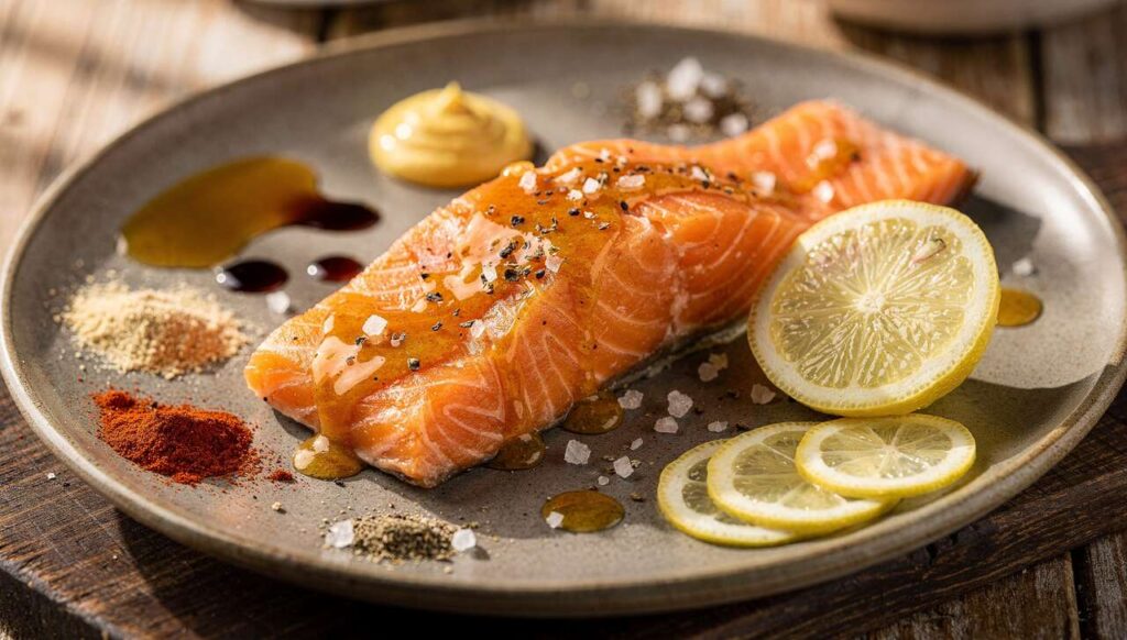 Lachs mit Honig-Senf-Glasur aus dem Airfryer, fertig in 10 Minuten am Karfreitag