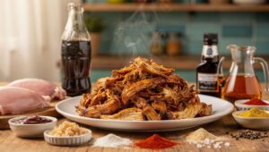 Pulled Chicken aus dem Airfryer, zarter als vom Foodtruck dank Cola-Marinade